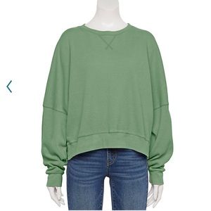 Juniors' SO® Cropped Solid Thermal Top